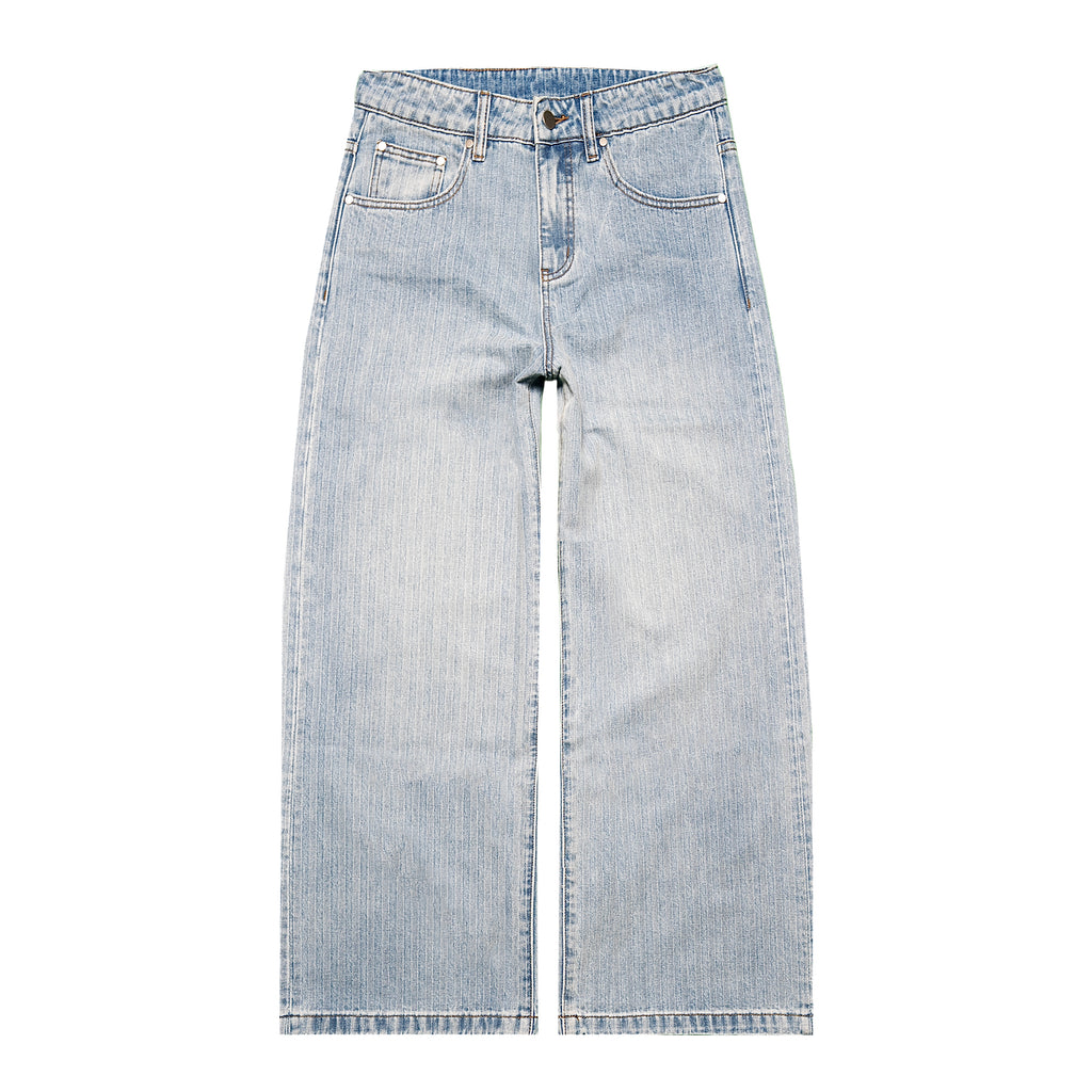 Pinstripe Denim Jeans
