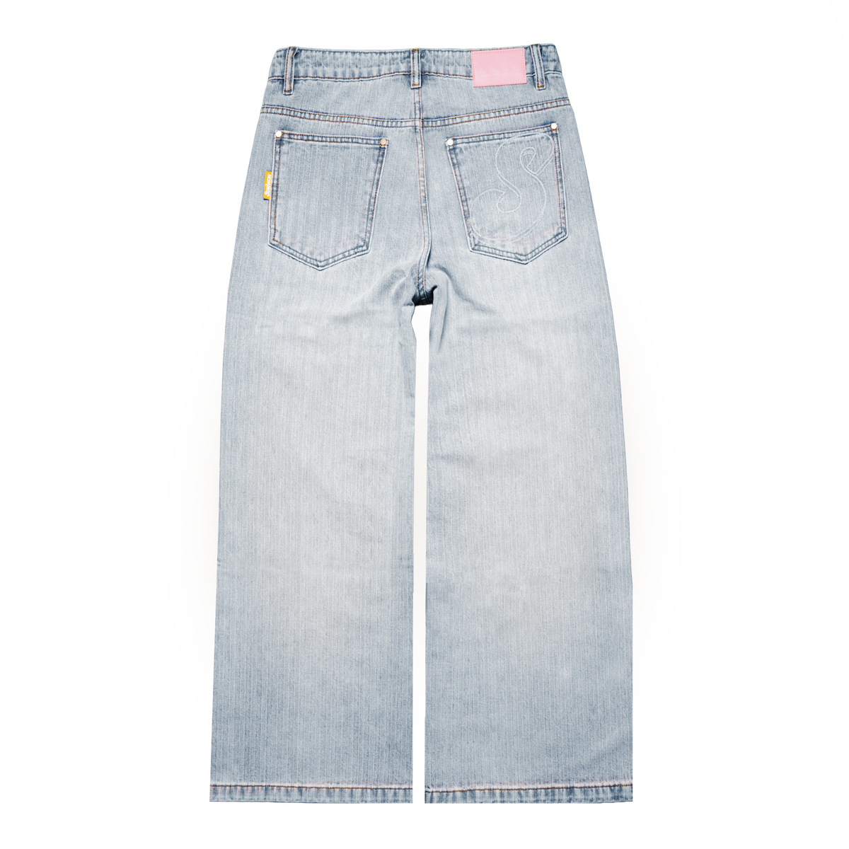 Pinstripe Denim Jeans