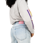 Pinstripe Denim Jeans